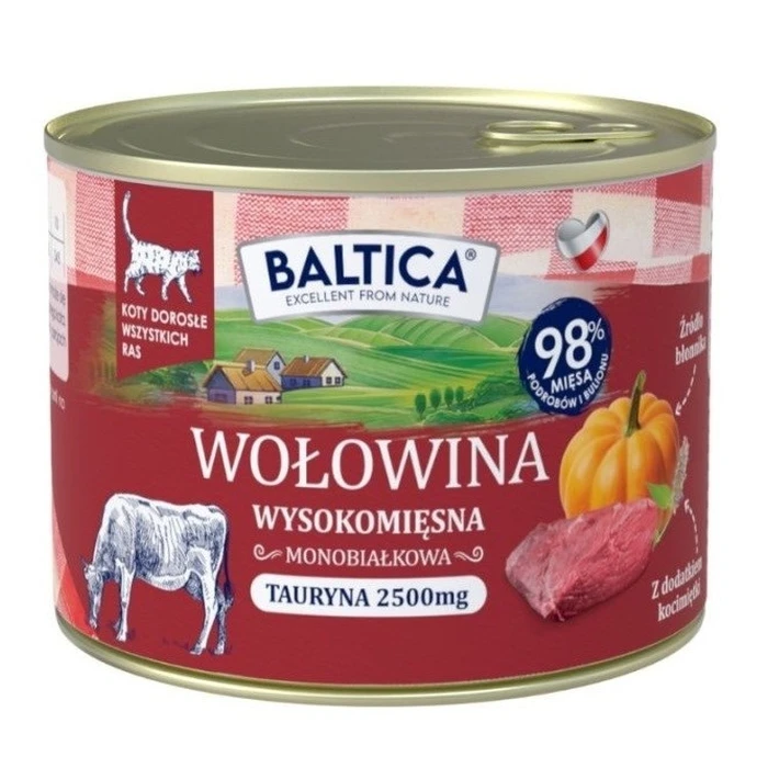 Υγρή Τροφή Γάτας Baltica Smaki regionów Beef with liver 185g