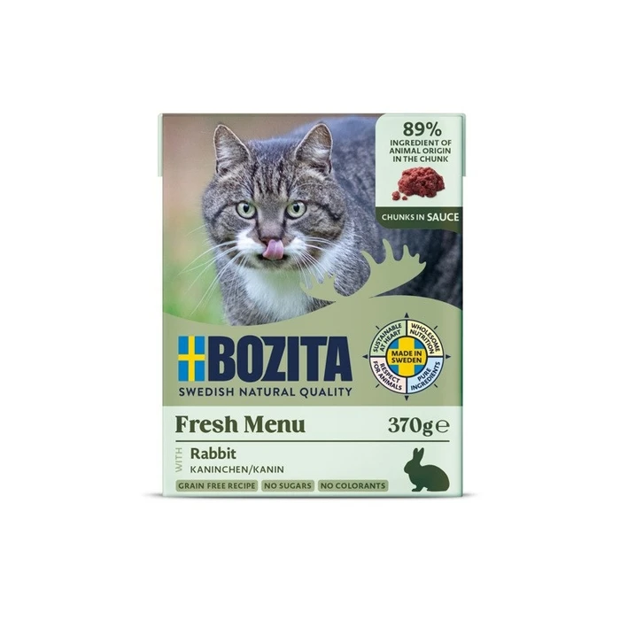 Υγρή Τροφή Γάτας Bozita Rabbit in Sauce 370g
