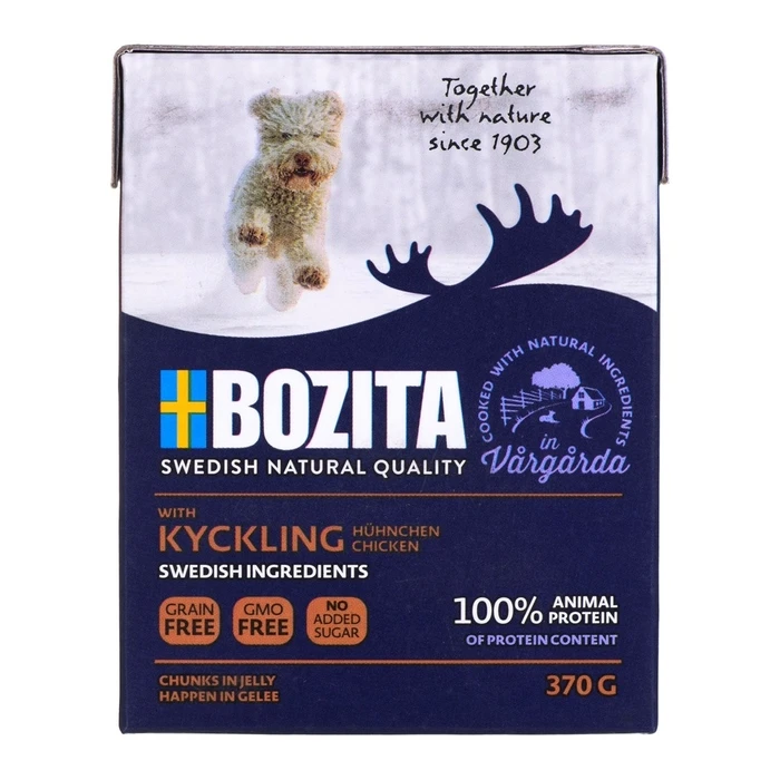 Υγρή Τροφή Γάτας Bozita Wet dog food Chunks in jelly Chicken 370 g