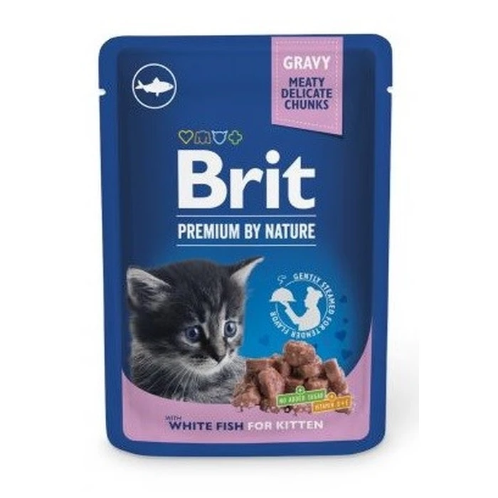 Υγρή Τροφή Γάτας Brit Premium by Nature Kitten White fish 100 g