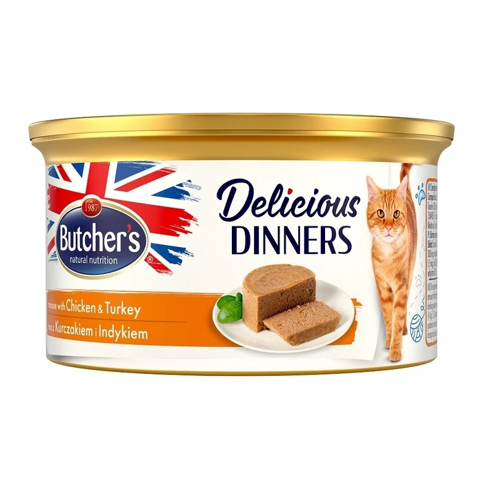 Υγρή Τροφή Γάτας Butcher's Delicious Dinners Chicken with turkey 85 g