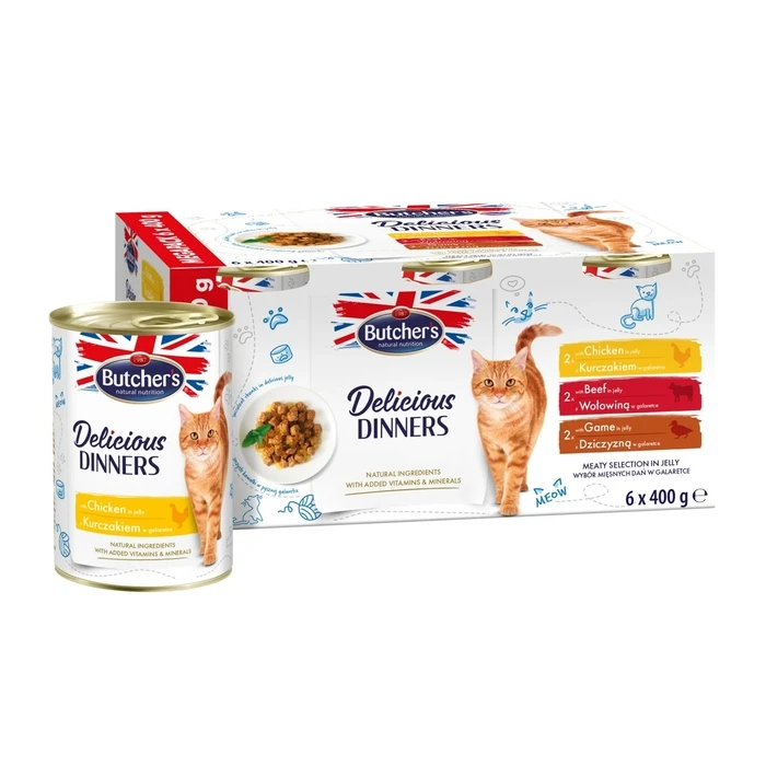 Υγρή Τροφή Γάτας Butcher's Delicious Dinners Meaty selection in jelly 6 x 400g
