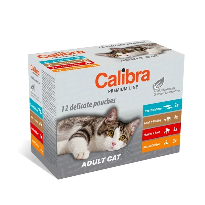 Υγρή Τροφή Γάτας Calibra Cat Premium Adult 12x100g