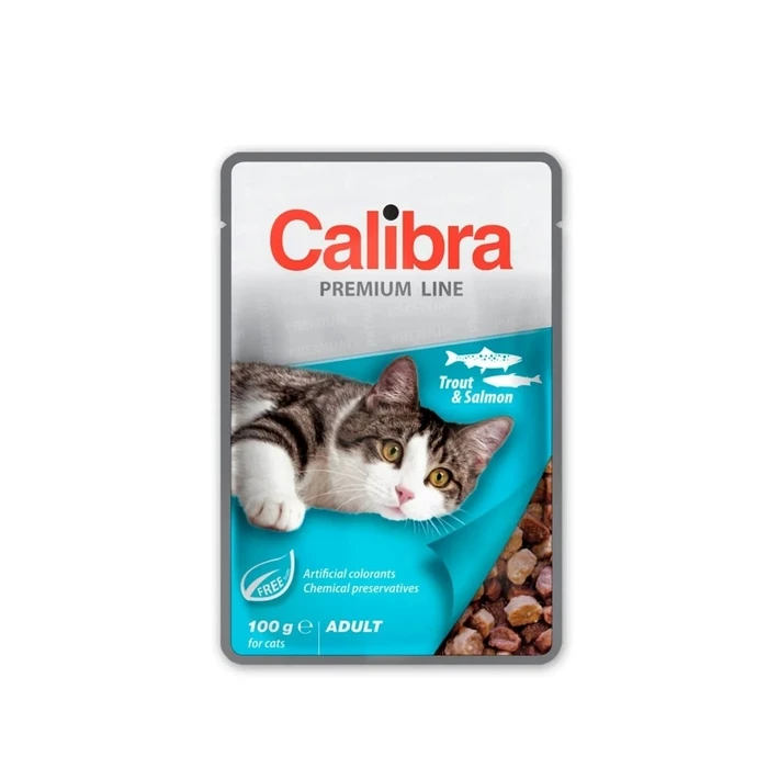 Υγρή Τροφή Γάτας Calibra Cat Premium Adult Trout & Salmon 100g