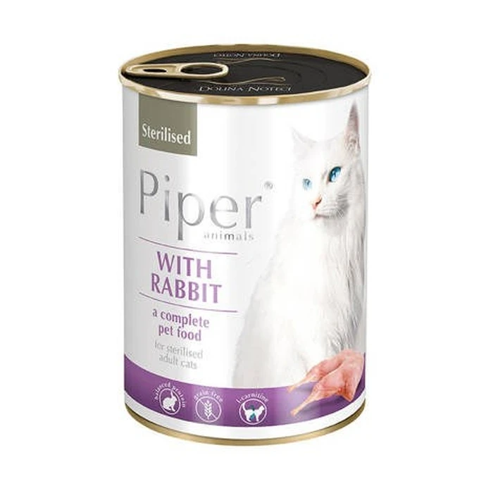 Υγρή Τροφή Γάτας Dolina Noteci Piper Animals Sterilised with rabbit 400g