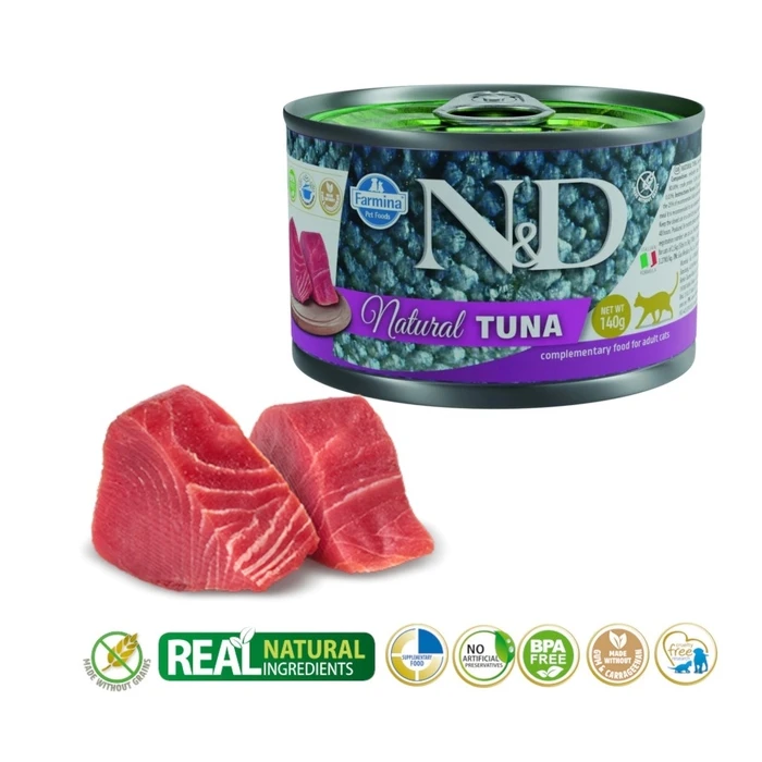 Υγρή Τροφή Γάτας Farmina N&D Cat Natural Tuna 140 g