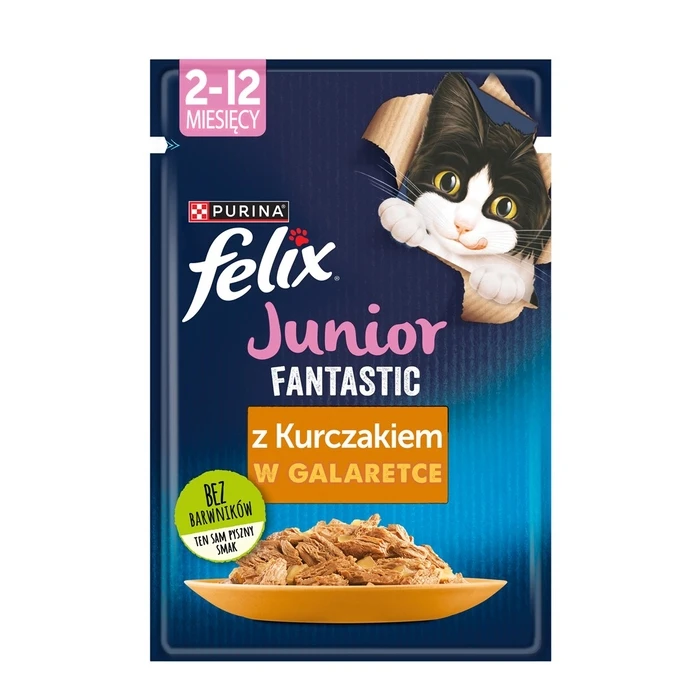 Υγρή Τροφή Γάτας Felix Fanstastic Junior 85 g