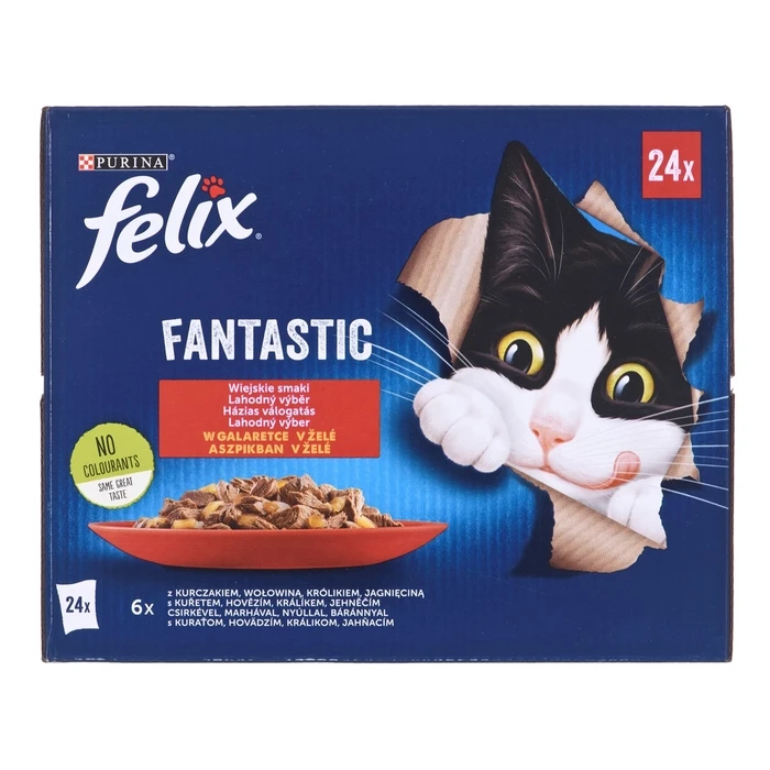Υγρή Τροφή Γάτας Felix Fantastic country flavors in jelly 24x 85g