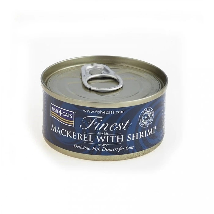 Υγρή Τροφή Γάτας Fish4Cats Mackerel with shrimp 70g