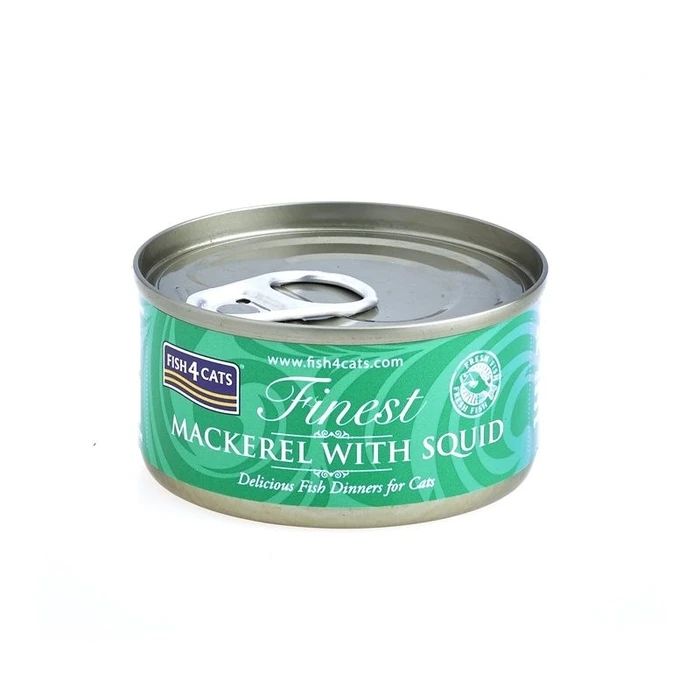Υγρή Τροφή Γάτας Fish4Cats Mackerel with squid 70g