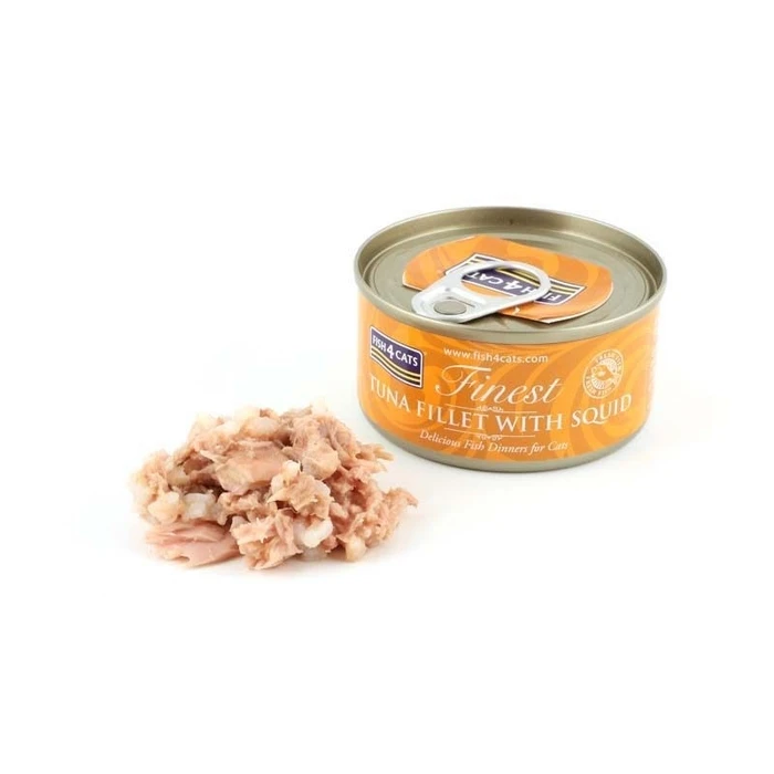 Υγρή Τροφή Γάτας Fish4Cats Tuna fillet with squid 70g