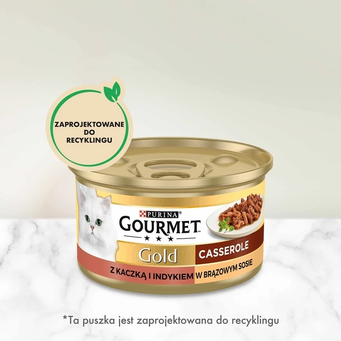 Υγρή Τροφή Γάτας GOURMET GOLD - Casserole duck and turkey 85g