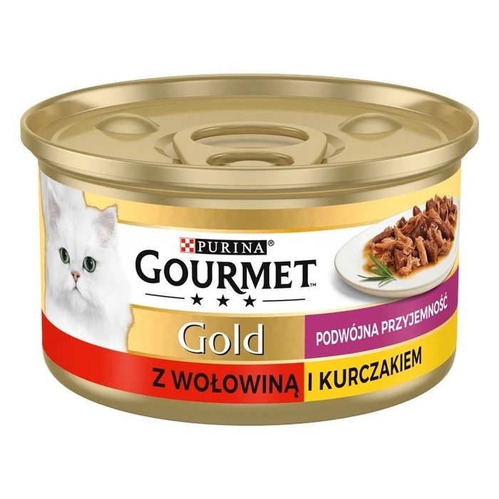 Υγρή Τροφή Γάτας Gourmet Gold - Mix Beef and Chicken 85g