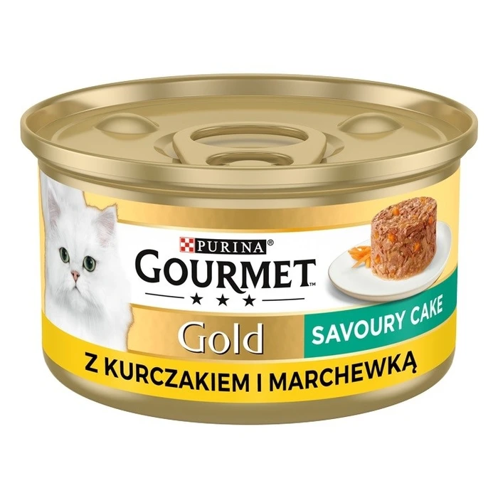Υγρή Τροφή Γάτας GOURMET GOLD - Savoury Cake with Chicken and Carrot 85g
