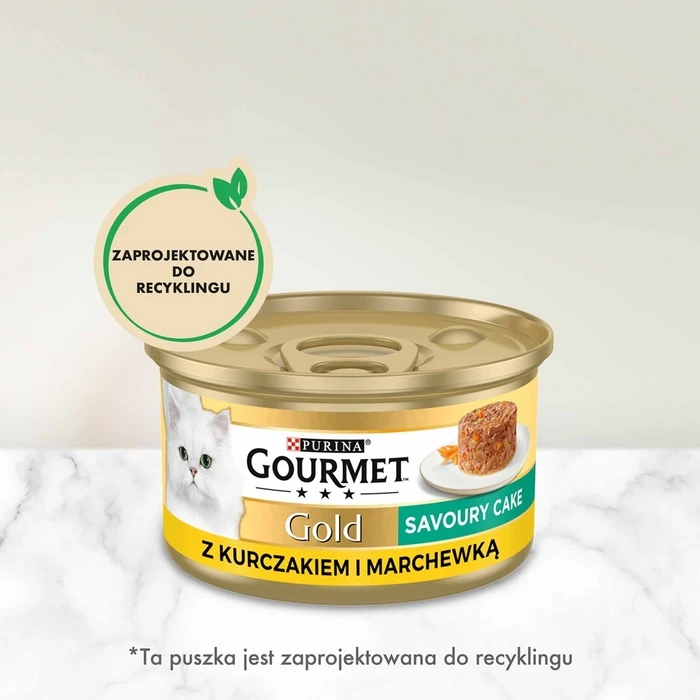Υγρή Τροφή Γάτας GOURMET GOLD - Savoury Cake with Chicken and Carrot 85g