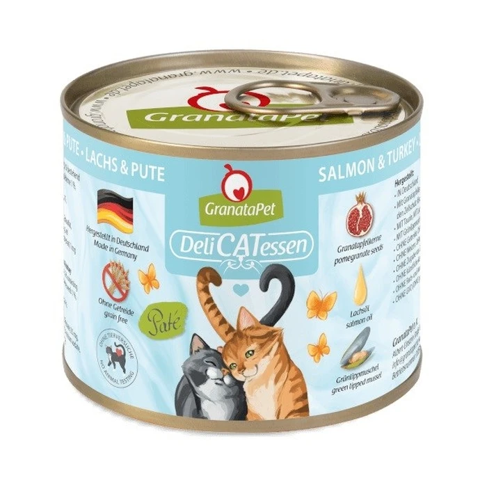 Υγρή Τροφή Γάτας Granata Pet DeliCATessen Salmon and turkey 200g