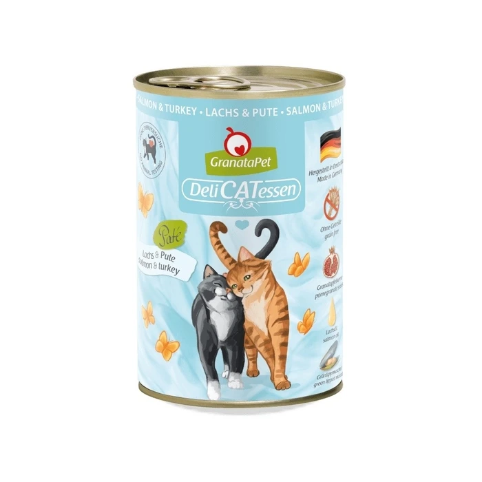 Υγρή Τροφή Γάτας Granata Pet DeliCATessen Salmon and turkey 400g