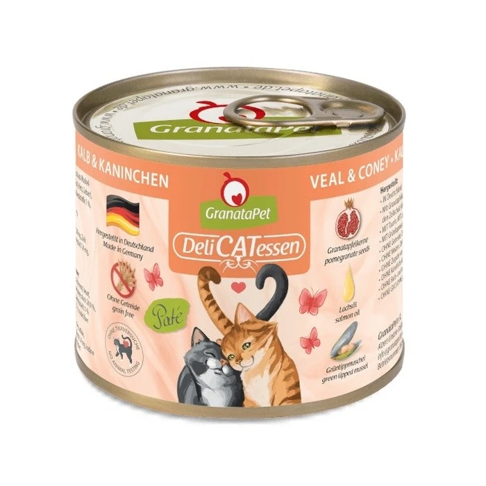 Υγρή Τροφή Γάτας Granata Pet DeliCATessen Veal and coney 200g