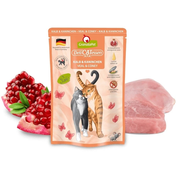 Υγρή Τροφή Γάτας Granata Pet DeliCATessen Veal and coney 85g