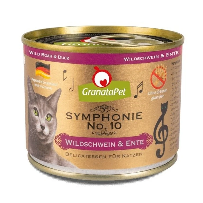 Υγρή Τροφή Γάτας Granata Pet Symphonie No.10 Wild boar and duck 200g