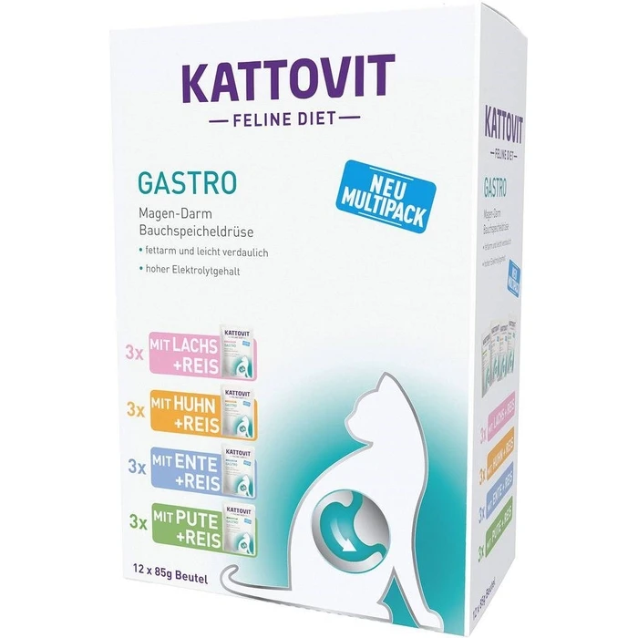 Υγρή Τροφή Γάτας Kattovit Feline Diet Gastro 12 x 85g