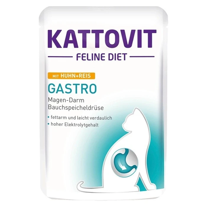 Υγρή Τροφή Γάτας Kattovit Feline Diet Gastro Chicken with rice 85g