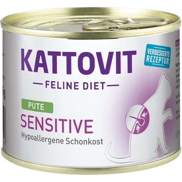 Υγρή Τροφή Γάτας Kattovit Sensitive Turkey 185g