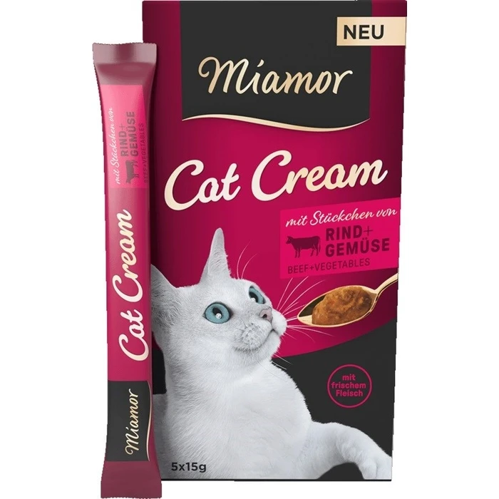 Υγρή Τροφή Γάτας Miamor Cat Cream Beef 5x15g