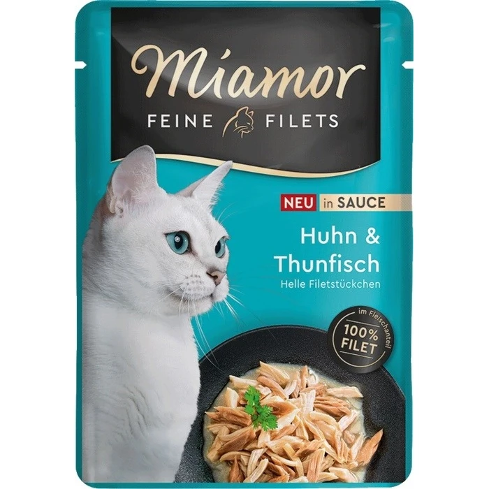 Υγρή Τροφή Γάτας Miamor Fine Filets Chicken with tuna in sauce 100g