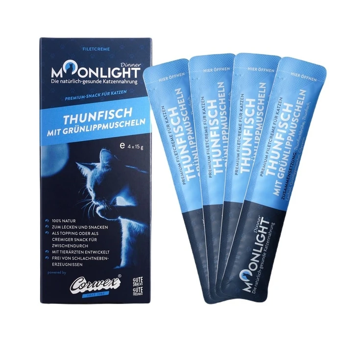 Υγρή Τροφή Γάτας Moonlight Dinner Tuna with mussel 4x15g