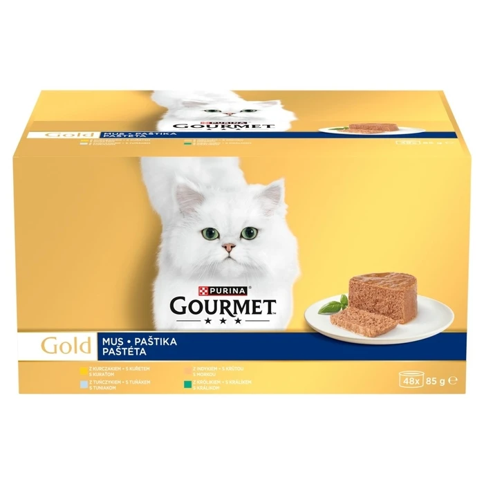 Υγρή Τροφή Γάτας Purina Gourmet Gold Mousse 48x85g