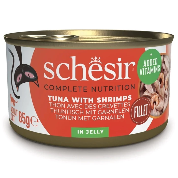 Υγρή Τροφή Γάτας Schesir in jelly Tuna with shrimps 85 g