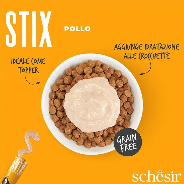 Υγρή Τροφή Γάτας Schesir Stix Cream of chicken 6x15g
