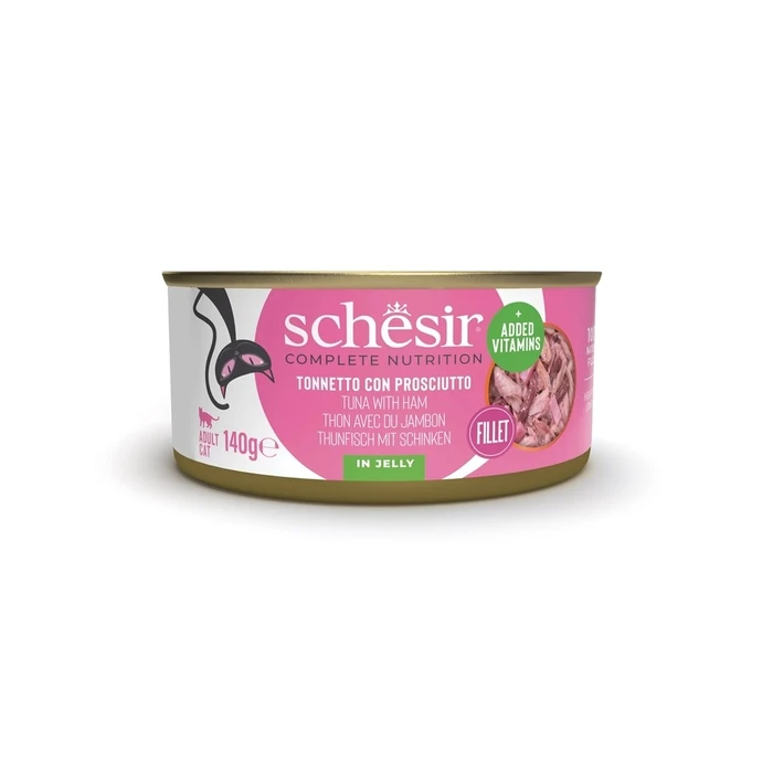 Υγρή Τροφή Γάτας Schesir Tuna with ham in broth 140g