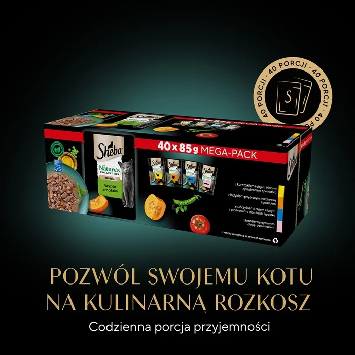 Υγρή Τροφή Γάτας Sheba Nature's Collection Mix 40x85g