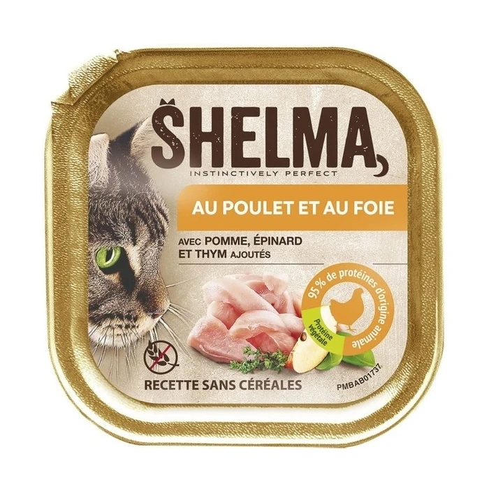 Υγρή Τροφή Γάτας Shelma Chicken and liver pate 100g
