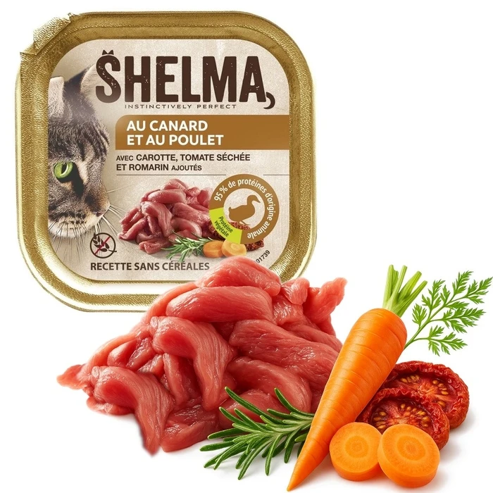 Υγρή Τροφή Γάτας Shelma Duck and chicken pate 100g