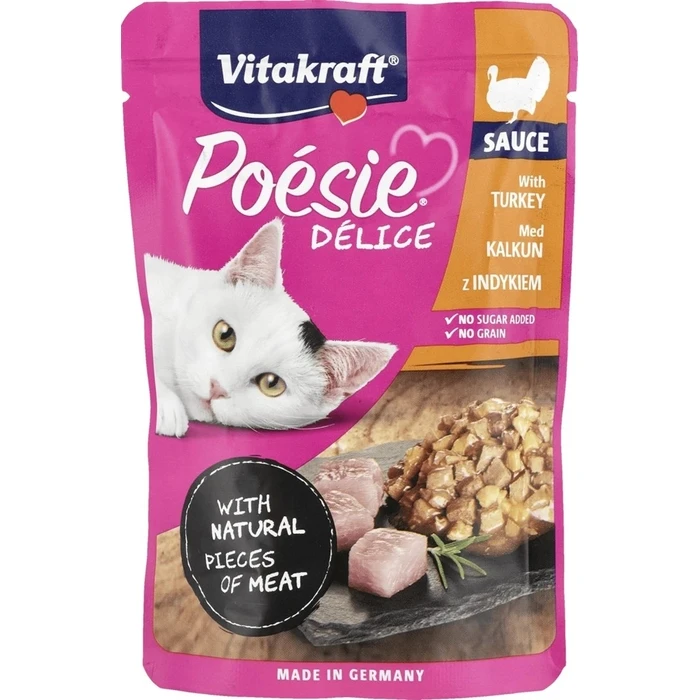 Υγρή Τροφή Γάτας Vitakraft POESIE DELICE turkey for cats 85 g
