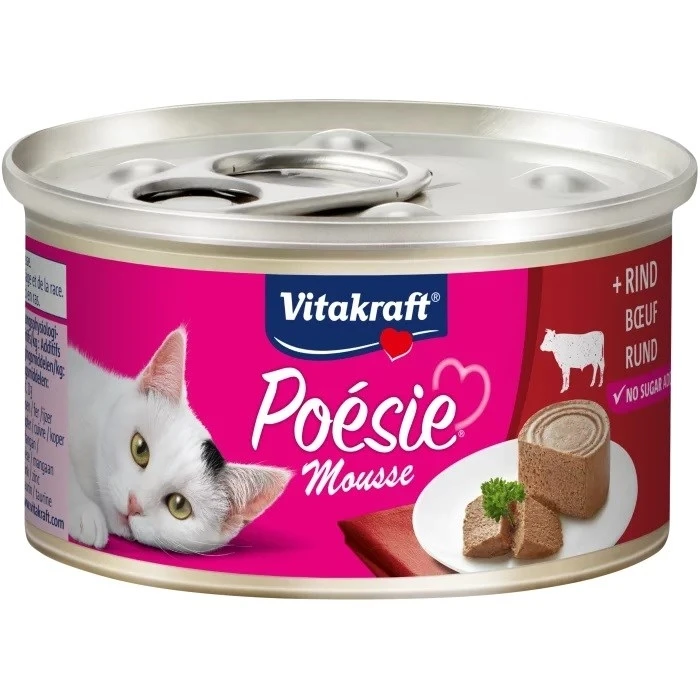 Υγρή Τροφή Γάτας Vitakraft Poésie Mousse Beef 85g