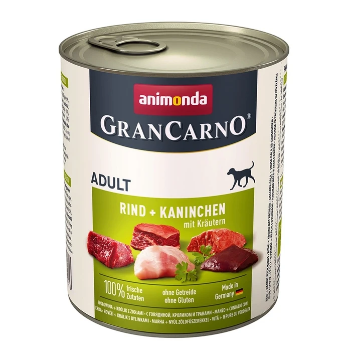 Υγρή Τροφή Σκύλων Animonda GranCarno Adult Beef, rabbit and herbs 800g