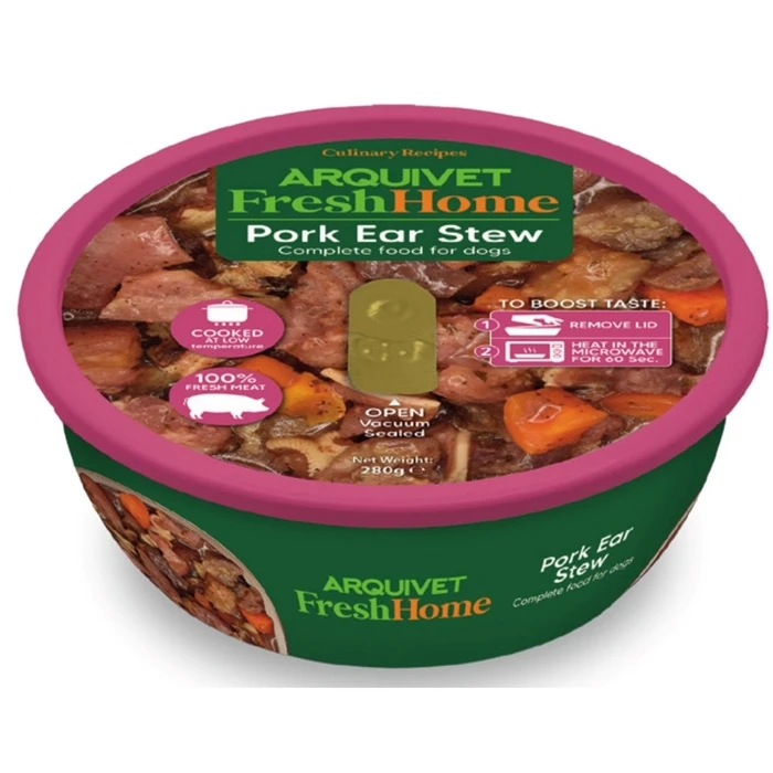 Υγρή Τροφή Σκύλων Arquivet Fresh Home Pork ear stew 280g