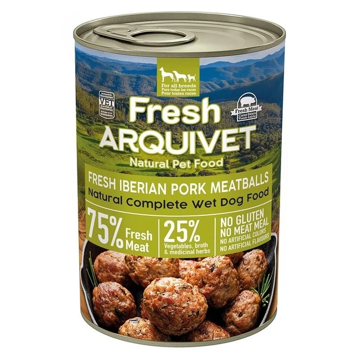 Υγρή Τροφή Σκύλων Arquivet Fresh Iberian Pork Meatballs 400g