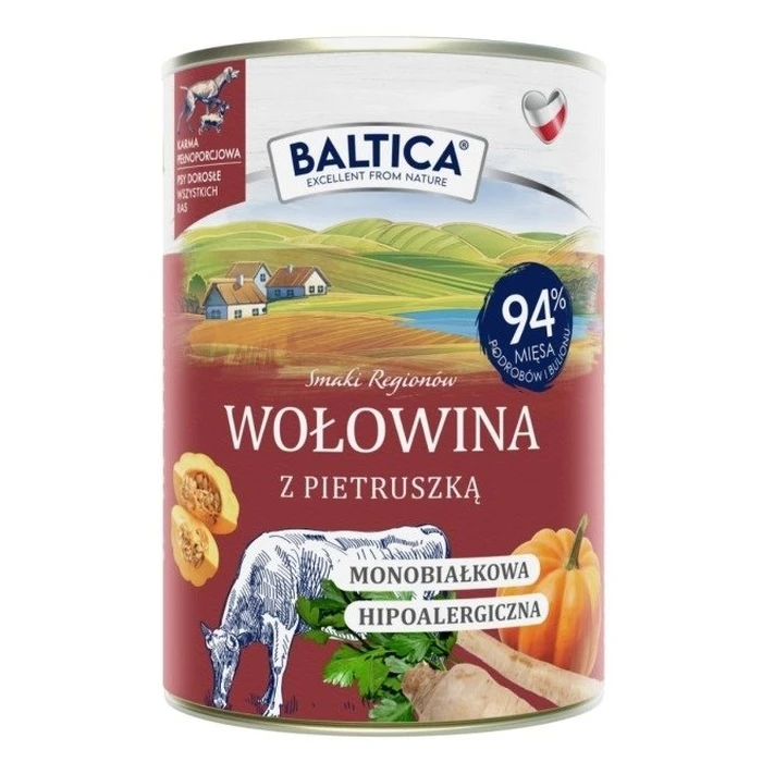 Υγρή Τροφή Σκύλων Baltica Smaki regionów Beef with parsley 400g