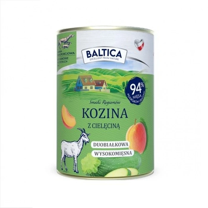 Υγρή Τροφή Σκύλων Baltica Smaki regionów Goat with veal 400g
