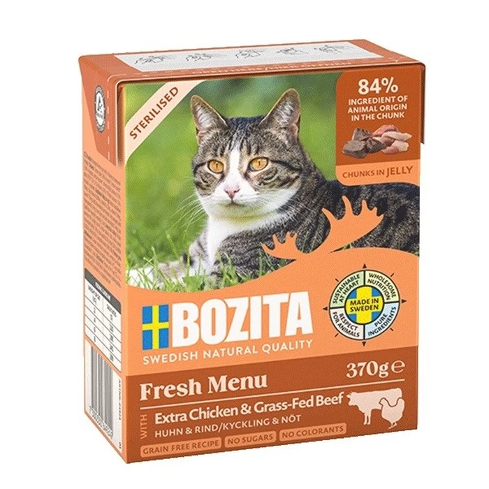 Υγρή Τροφή Σκύλων Bozita Fresh Menu Sterilised Extra Chicken with beef 370g