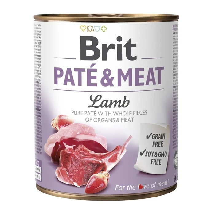 Υγρή Τροφή Σκύλων Brit Paté & Meat with lamb 800g