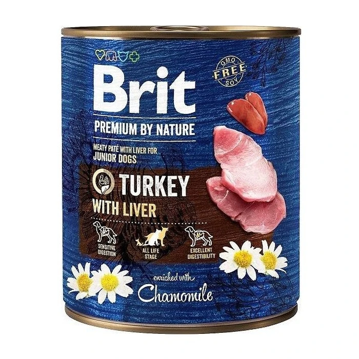 Υγρή Τροφή Σκύλων Brit Premium by Nature Junior Turkey with Liver 800g