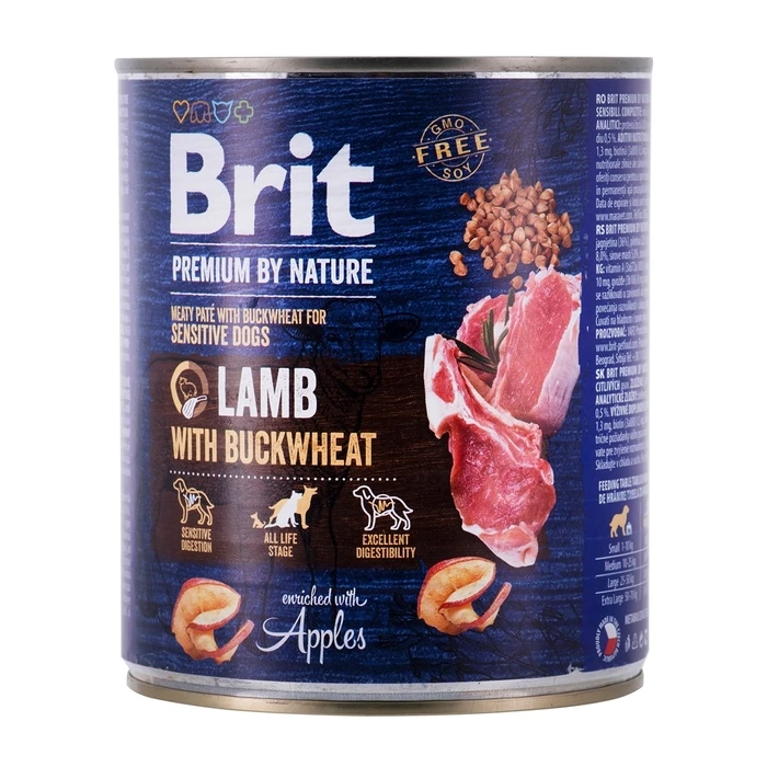 Υγρή Τροφή Σκύλων Brit Premium by Nature Lamb with Buckwheat 800 g