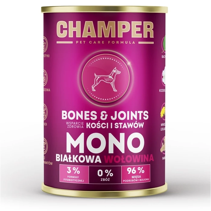 Υγρή Τροφή Σκύλων Champer Bones & Joints Monoprotein Beef 400g