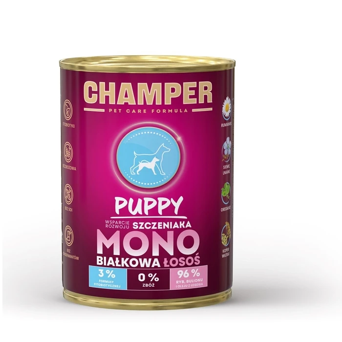 Υγρή Τροφή Σκύλων Champer Puppy Monoprotein Salmon 400g